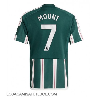 Camisa de Futebol Manchester United Mason Mount #7 Equipamento Secundário 2023-24 Manga Curta